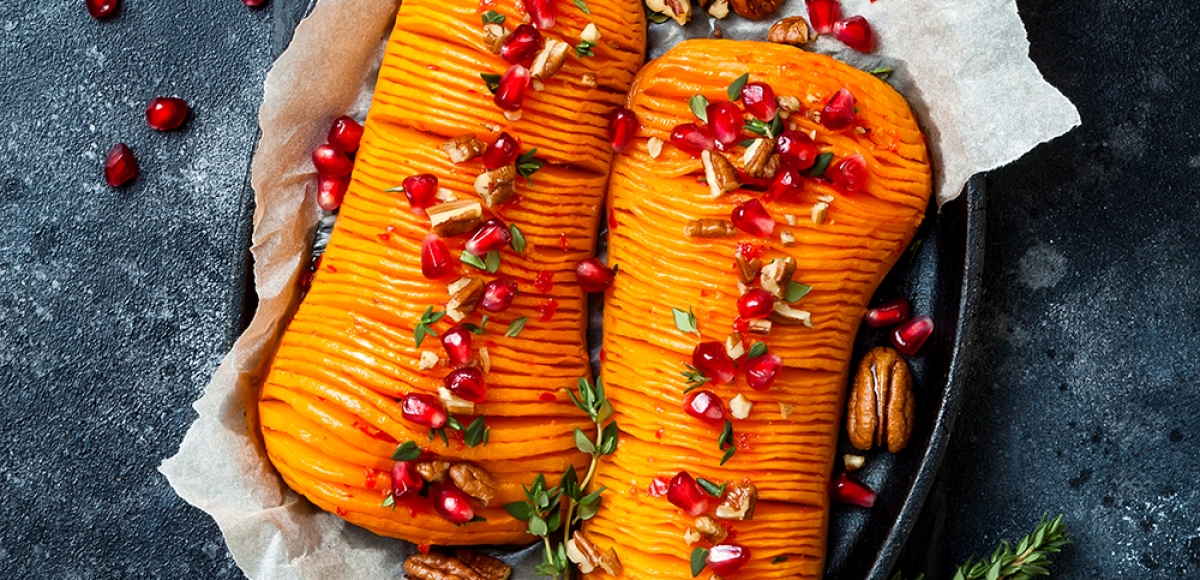 Butternut Kürbis Hasselback Style Rezept