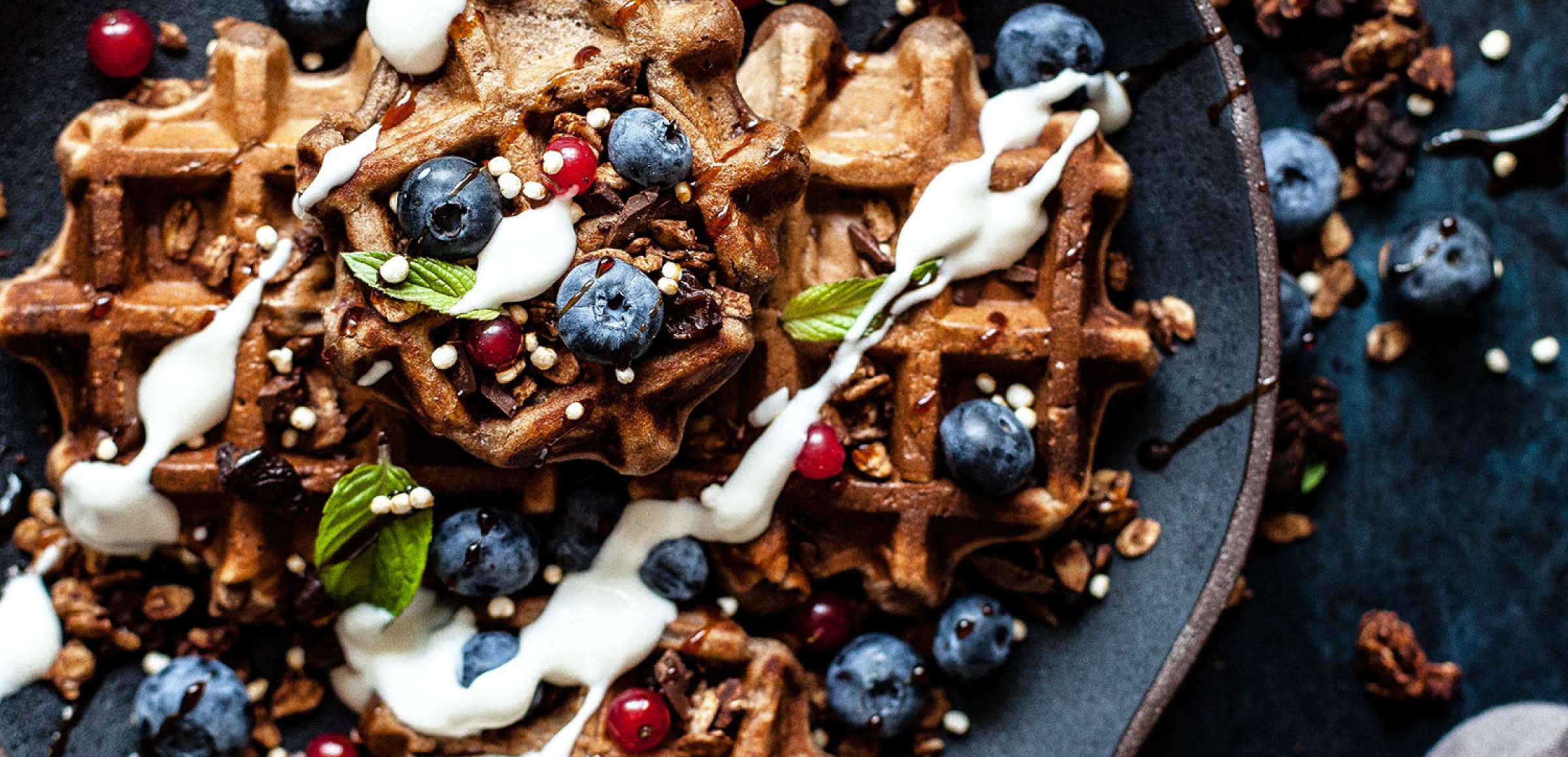 Vegane Kakao Waffeln Mit Vanillesauce Rezept 