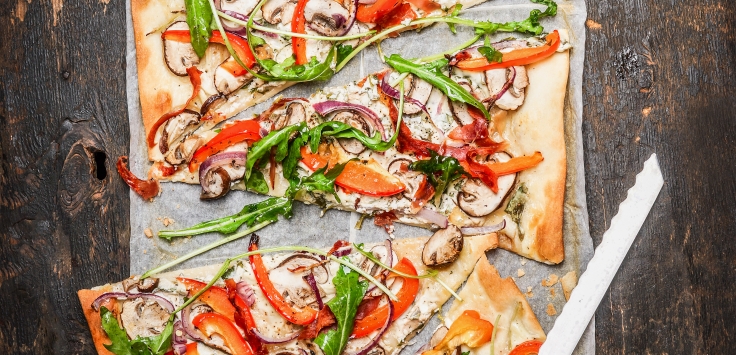 Vegetarischer Flammkuchen | Rezept